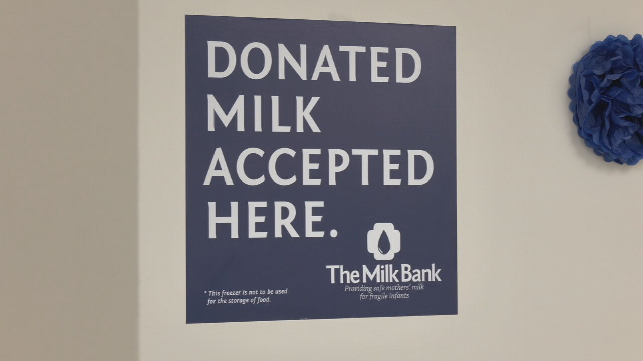 Breast milk donation sign at Zora's Cradle 12-1-21